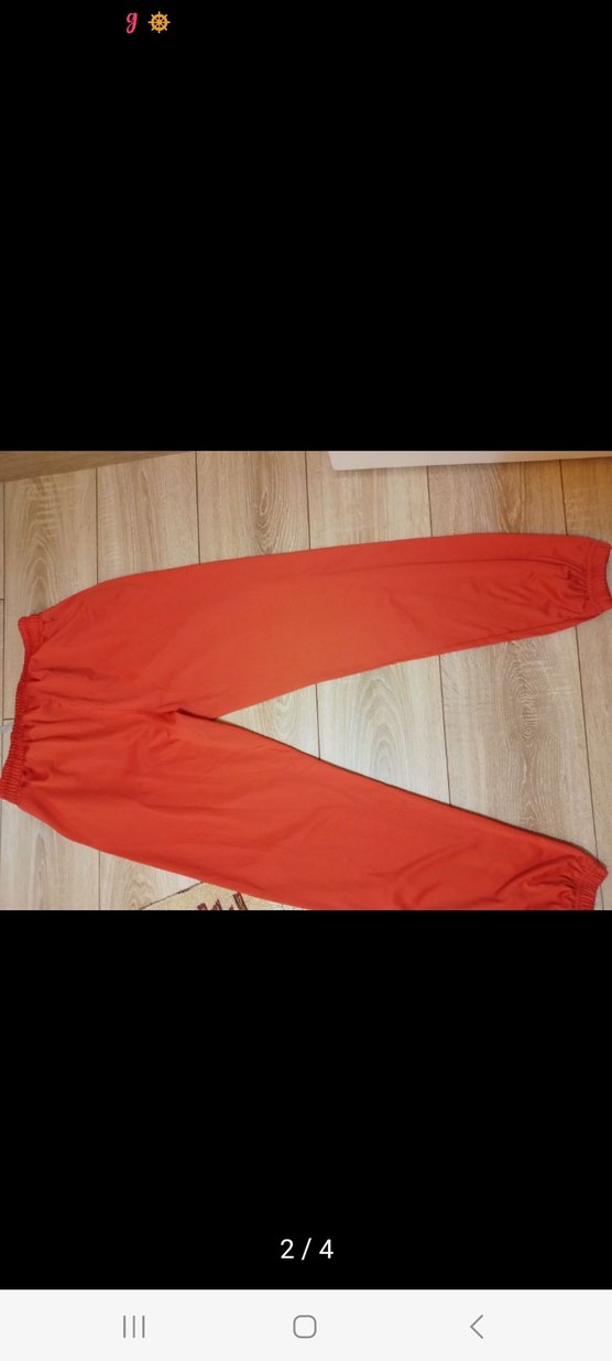 Kırmızı Rahat Kesim Kadın Eşofman Altı - Görsel 2