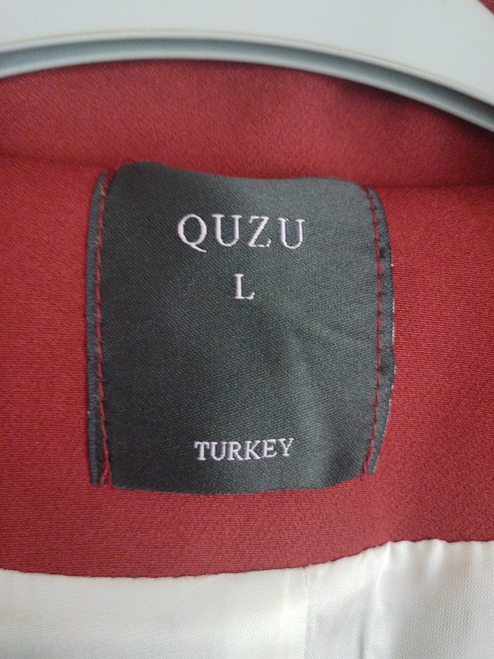 Kırmızı Düğmeli Kadın Blazer Ceket - Görsel 5