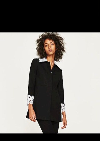 Düğmeli Siyah Midi Kadın Blazer - Görsel 2