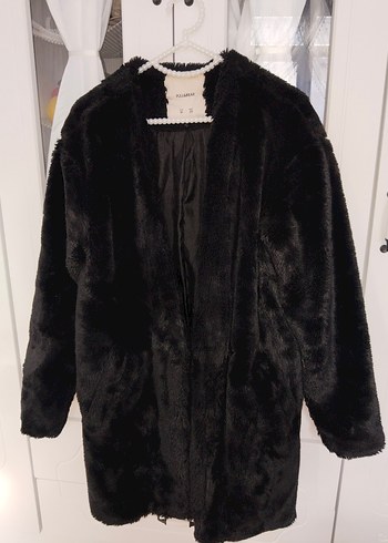 Pull and Bear Kürk Detaylı Midi Kaban - Görsel 4