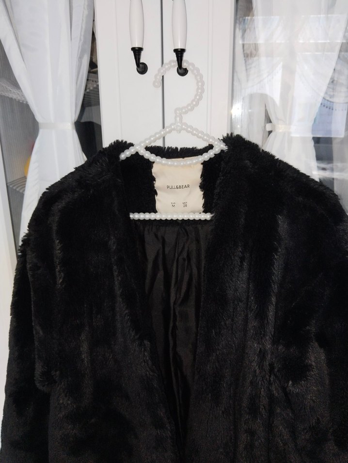 Pull and Bear Kürk Detaylı Midi Kaban - Görsel 5