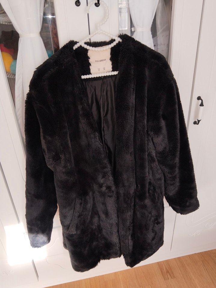 Pull and Bear Kürk Detaylı Midi Kaban - Görsel 2