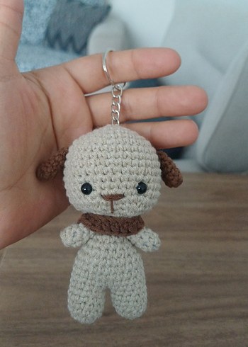 Bej Örgü Bohem Anahtarlık - Görsel 2