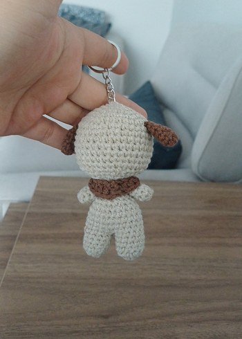 Bej Örgü Bohem Anahtarlık - Görsel 3