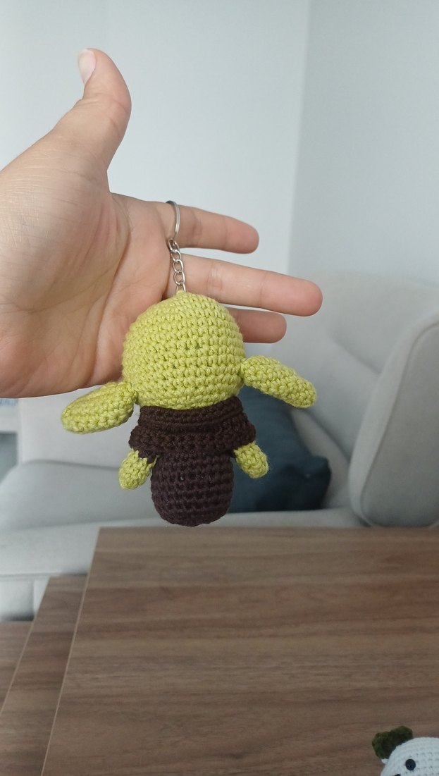 El Yapımı Yeşil Amigurumi Peluş Oyuncak - Görsel 2