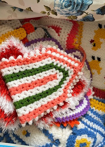 Renkli El Örgüsü Banyo Süngeri Seti - Görsel 6