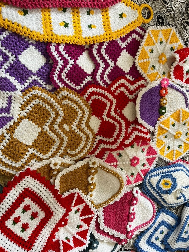 Renkli El Örgüsü Banyo Süngeri Seti - Görsel 3