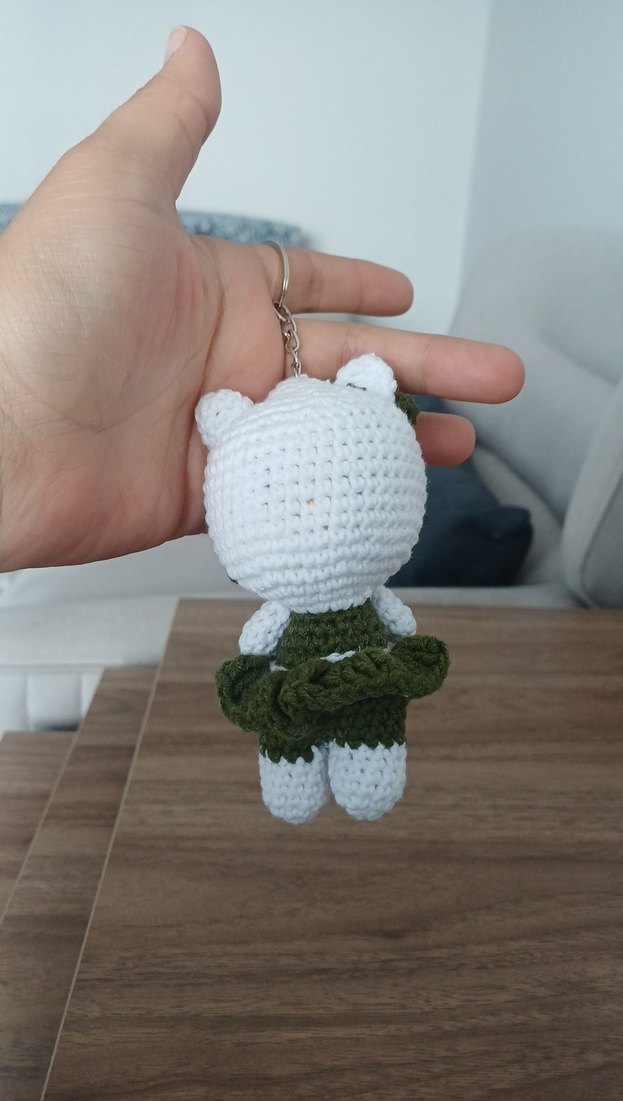 Renkli Örgü Bohem Kadın Anahtarlık - Görsel 2