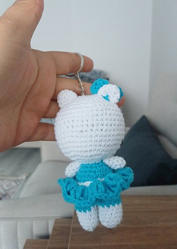 Renkli Örgü Kadın Anahtarlık - Görsel 2