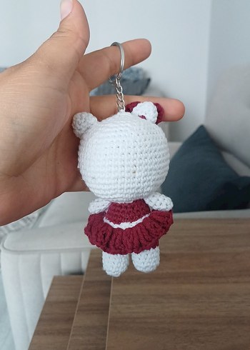 Renkli Örgü Kadın Anahtarlık - Görsel 2