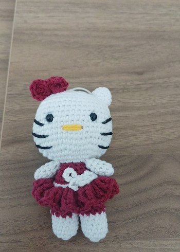 Renkli Örgü Kadın Anahtarlık - Görsel 3