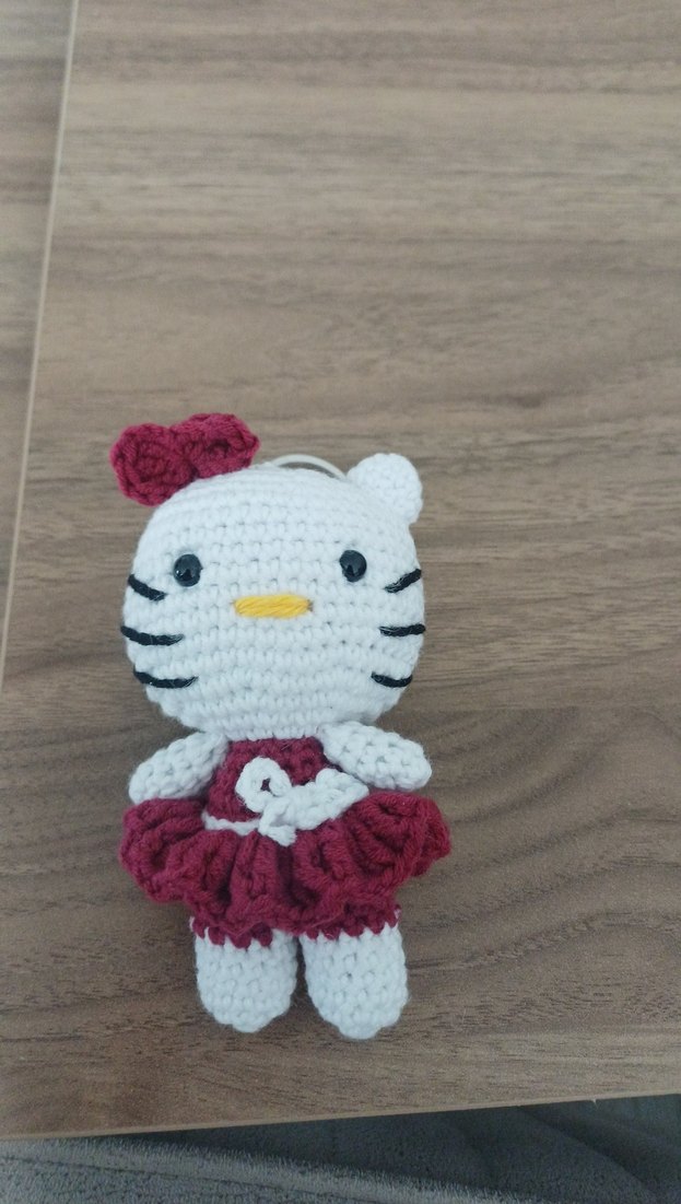 Renkli Örgü Kadın Anahtarlık - Görsel 3