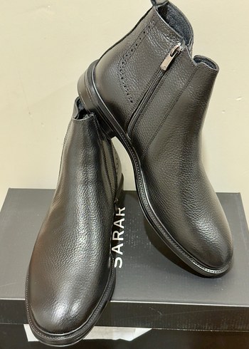 Sarar Siyah Hakiki Deri Erkek Bot 40 Numara - Görsel 4
