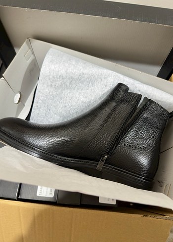 Sarar Siyah Hakiki Deri Erkek Bot 40 Numara - Görsel 5