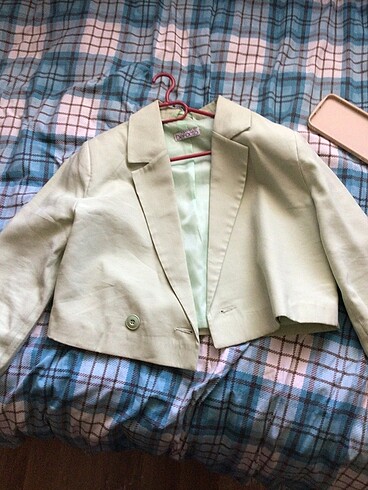 Crop ceket