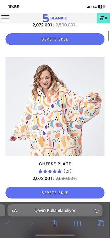 Blankie Giyilebilir Battaniye
