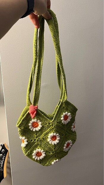 Diğer Yeşil El Örgüsü Mini Çanta