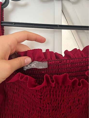 l Beden bordo Renk Crop buluz