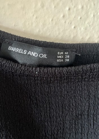 m Beden siyah Renk Siyah Uzun Kollu Minimalist Bluz