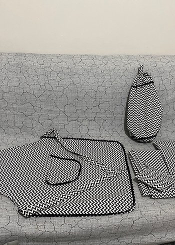 mutfak seti mutfak önlüğü masa örtüsü  5 parça - Görsel 11