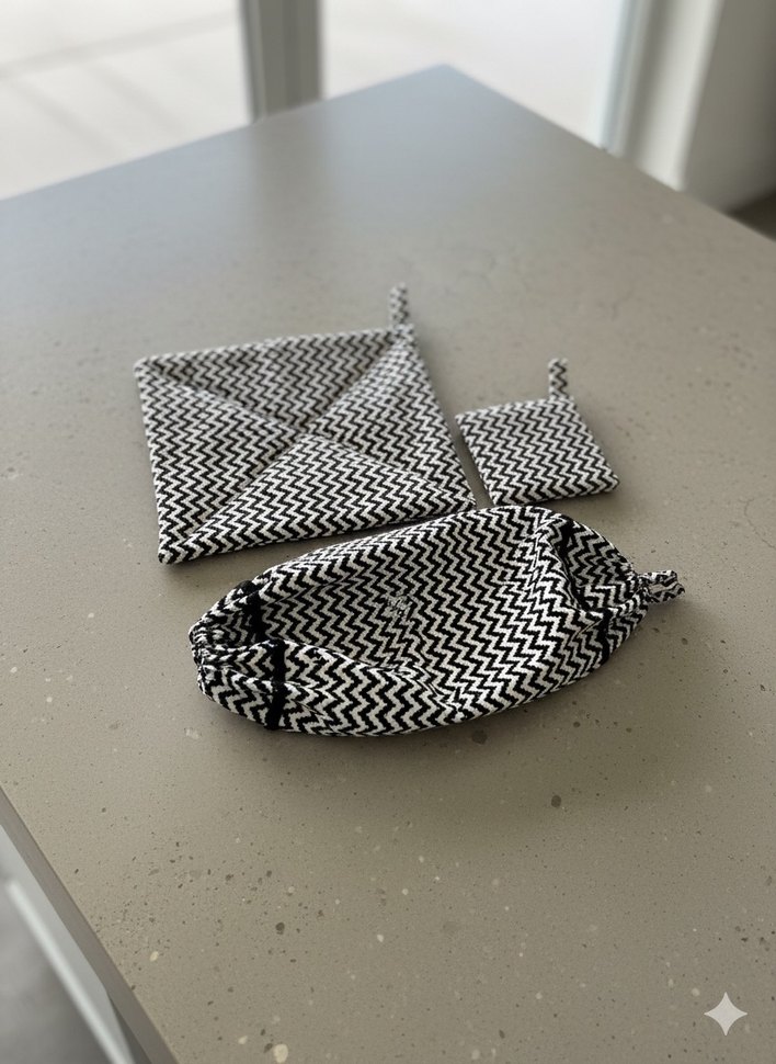 mutfak seti mutfak önlüğü masa örtüsü  5 parça - Görsel 4