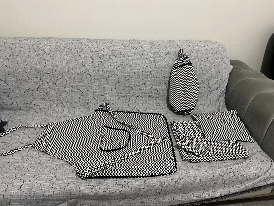 mutfak seti mutfak önlüğü masa örtüsü  5 parça - Görsel 5