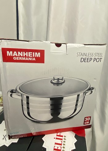 30 CM Derin Paslanmaz Çelik Tencere - Görsel 4