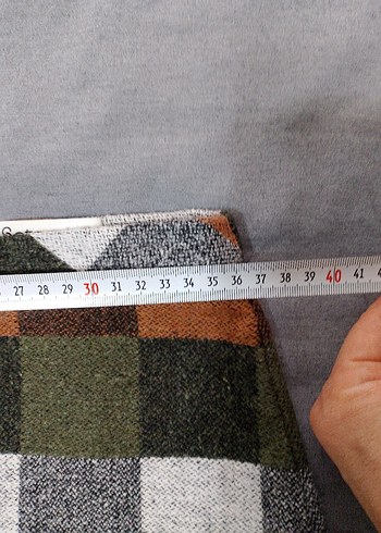 Bohem Kareli Örgü Midi Etek - Görsel 4