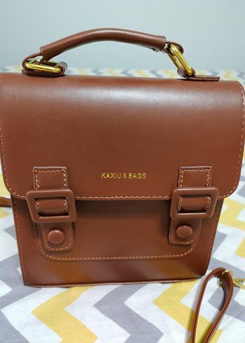 Kahverengi Deri Tokalı Kadın Çanta - Görsel 4