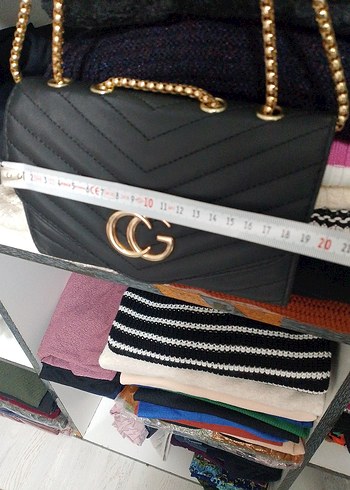 Zincir Detaylı Siyah Deri Kadın Çanta - Görsel 5