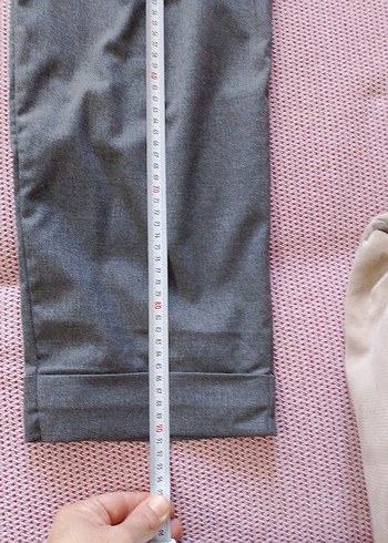 Gri Kadın Düğmeli Takım Elbise - Görsel 8