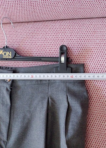 Gri Kadın Düğmeli Takım Elbise - Görsel 7