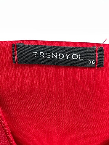 36 Beden kırmızı Renk Trendyol & Milla Uzun Tulum %70 İndirimli.