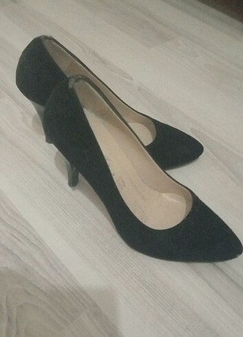 Diğer Stiletto süet topuklu siyah 