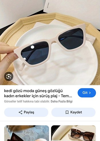Beyaz Kedi Gözü Kadın Güneş Gözlüğü