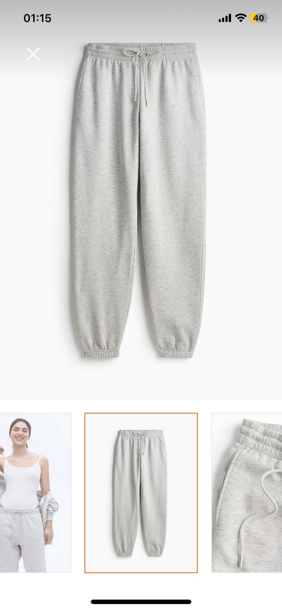 Gri Rahat Kesim Kadın Eşofman Altı - Görsel 3