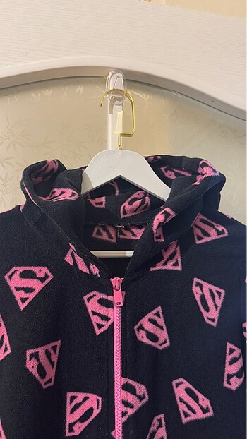 Diğer Kapüşonlu Polar Pijama Tulum