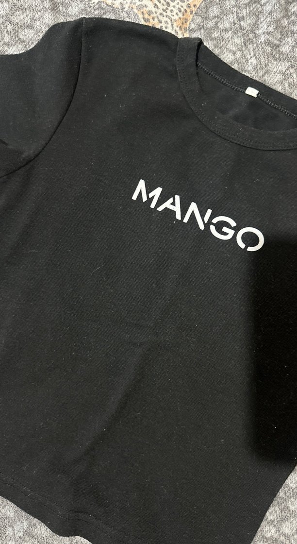 Mango Siyah Kısa Kollu Kadın Tişört - Görsel 2