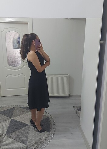 Diğer Siyah krep kumaş elbise
