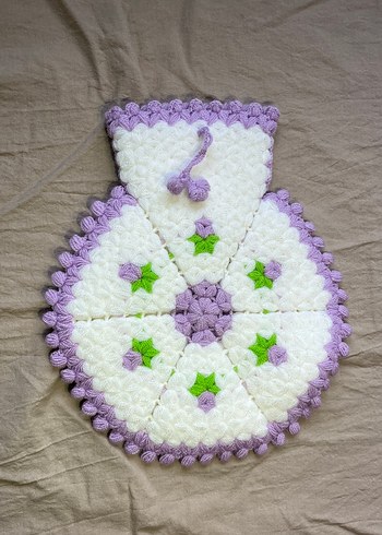 Nakışlı Pastel Çok Renkli Banyo Lif Seti - Görsel 2