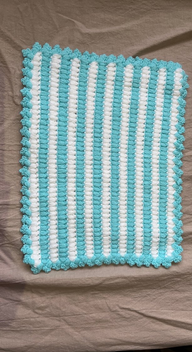 Turkuaz Beyaz Çizgili Banyo Süngeri - Görsel 2