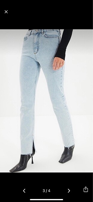 34 Beden Trendyol paçası kesik jeans