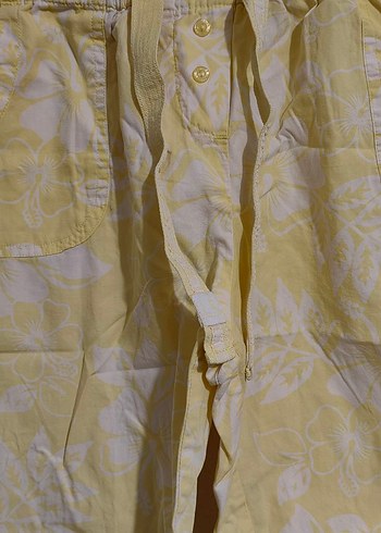 La Senza Sarı Desenli Keten short pijama - Görsel 4