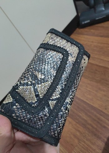Forewer New Kahverengi Yılan Derisi Desenli Kadın Portföy Cüzdan