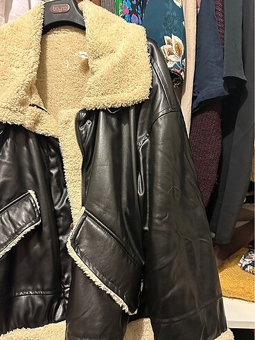 Diğer İçi polar suni deri ceket Pati butik oversize kalıp