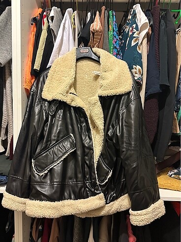 İçi polar suni deri ceket Pati butik oversize kalıp