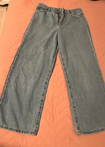 Gri Midi Boy Kadın Bol Kesim Denim Pantolon