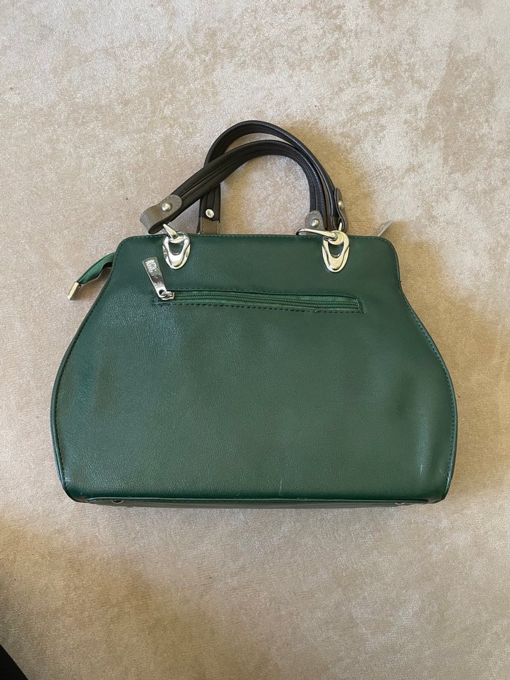 Yeşil Yılan Desenli Deri Bohem Çanta - Görsel 3