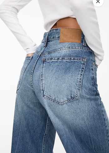 Pull and bear geniş paça jean - Görsel 3