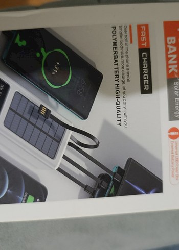 Güneş Enerjili Taşınabilir Power Bank Siyah - Görsel 2